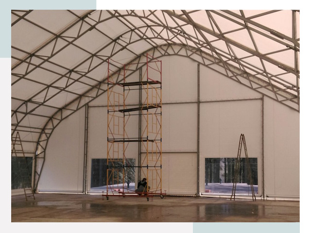 Шатровые ангары в изобильном