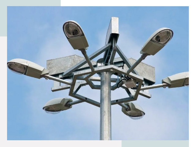 Монтаж осветительных мачт в изобильном