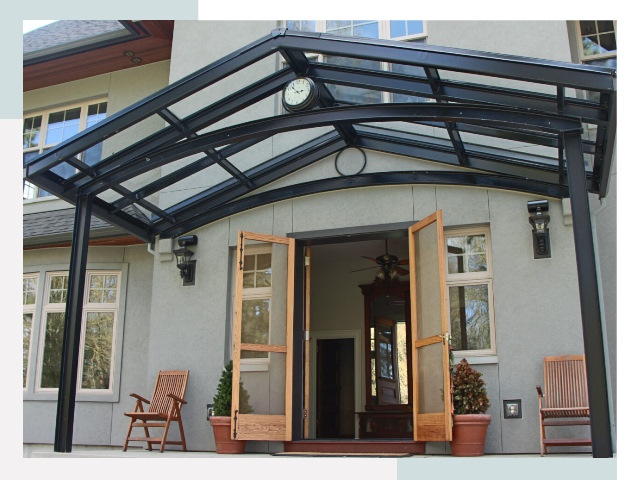 Козырьки металлические в изобильном